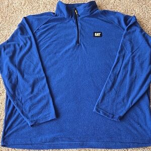 Caterpillar Blue Quarter-Zip Sweatshirt